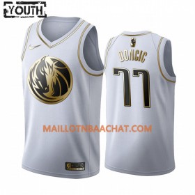 Maillot NBA Dallas Mavericks Luka Doncic 77 Nike 2019-20 Blanc Golden Edition Swingman - Enfant